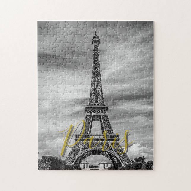 Puzzle Tour Eiffel Noir & Blanc Paris France (Vertical)