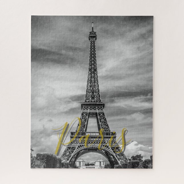 Puzzle Tour Eiffel Noir & Blanc Paris France (Vertical)