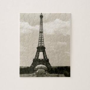 Puzzle Tour Eiffel noir et blanc vintage