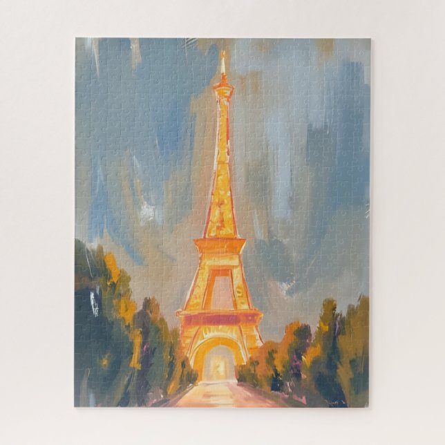 Puzzle Tour Eiffel Paris France Aquarelle (Vertical)