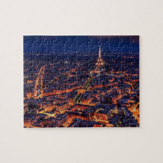 Puzzle Tour Eiffel Paris Nuit Ville Europe Voyage Photo