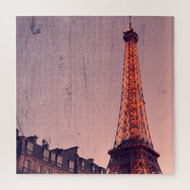 Puzzle Tour Eiffel - Paris Retro Style - 20x20 -676 pcs. (Vertical)