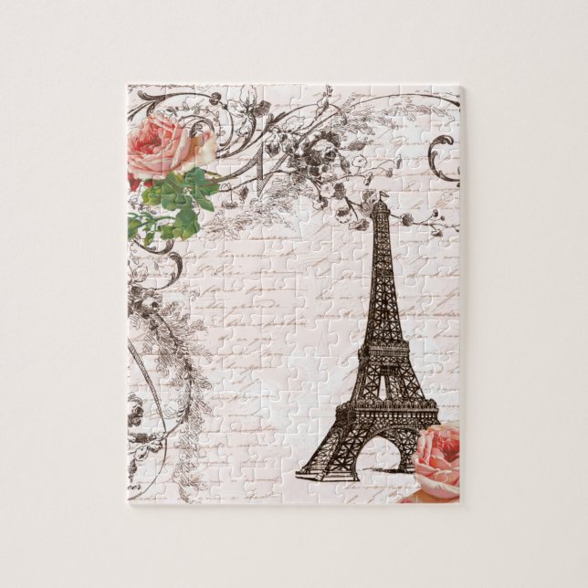 Puzzle Tour Eiffel Rose rouge (Vertical)