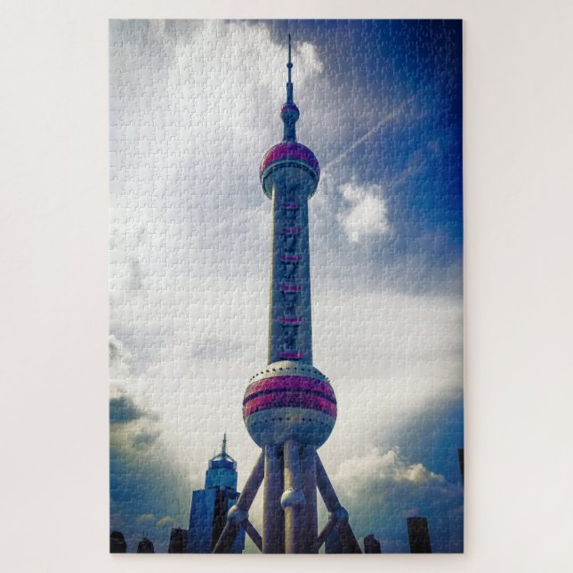 Puzzle Tour Perle Orientale - Shanghai Chine - 20x30 pouc (Vertical)