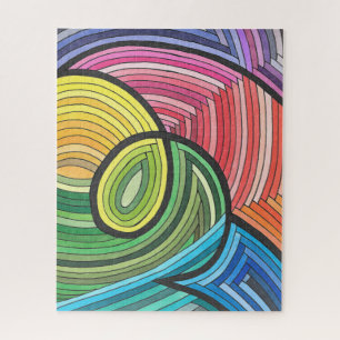 Puzzle Tourbillon de arc-en-ciel abstrait vibrant avec de