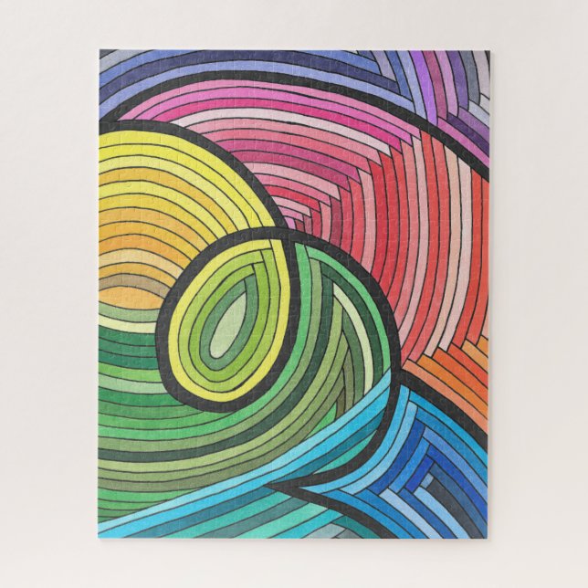 Puzzle Tourbillon de arc-en-ciel abstrait vibrant avec de (Vertical)