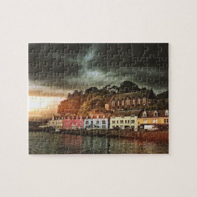 Puzzle Tourisme De L'Île Stormy Portree De Skye Scotland (Horizontal)