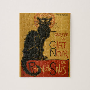 Puzzle Tournee Conversation Noir Chat noir Illustration V