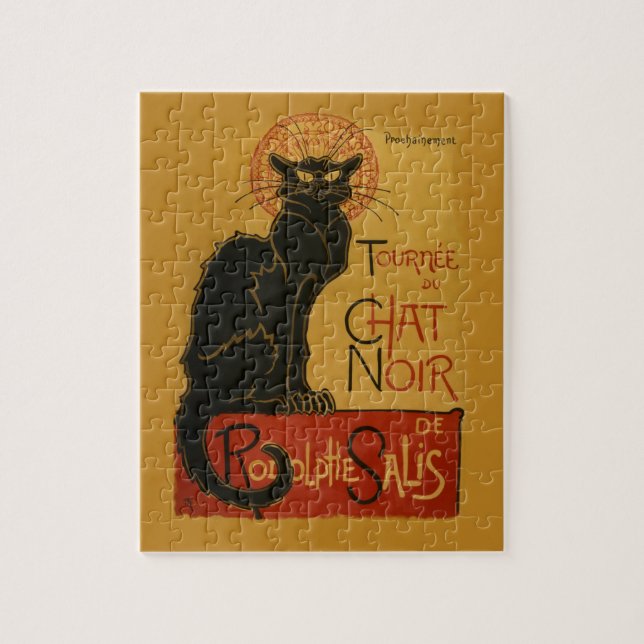 Puzzle Tournee de Conversation Noir Chat noir (Vertical)