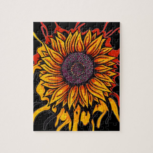 Puzzle Tournesol éclaboussé (Vertical)