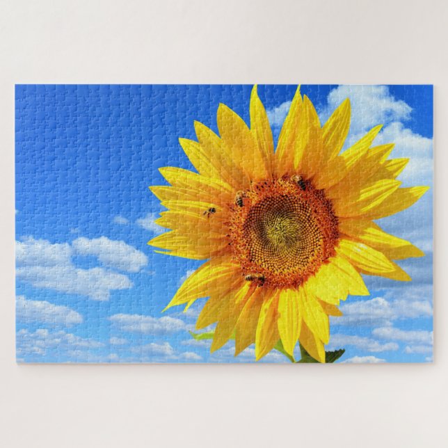 Puzzle tournesol et abeilles (Horizontal)