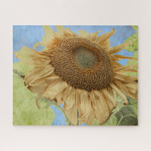 Puzzle Tournesol Jaune Bleu Boho Rustique Pays Floral