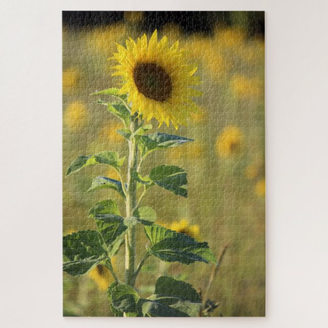 Puzzle Tournesol jaune simple (Vertical)