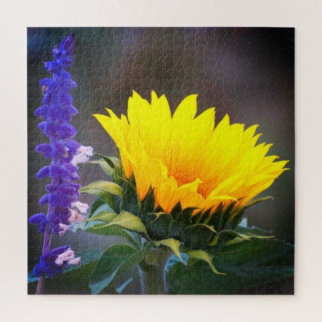 Puzzle Tournesol Jaune Violet Russe Sage Photo (Vertical)