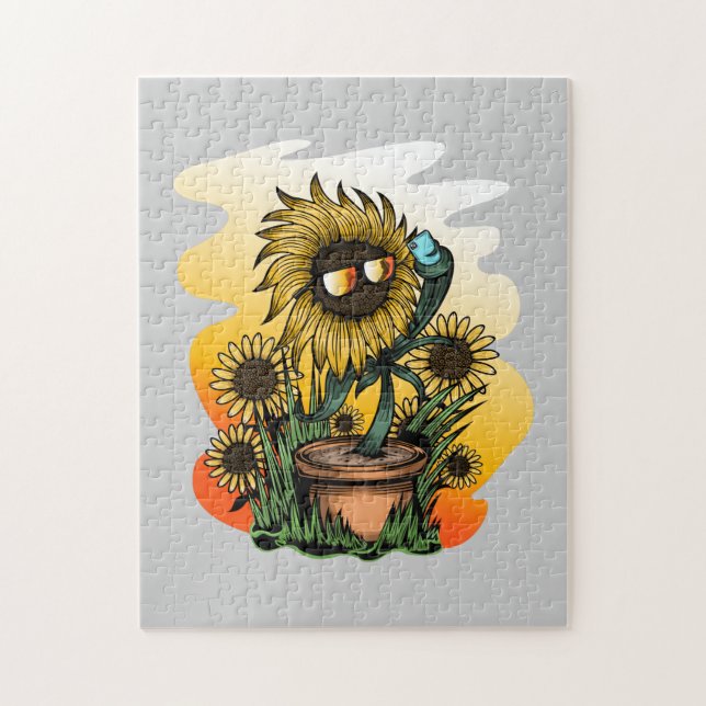 Puzzle Tournesol trop Cool (Vertical)