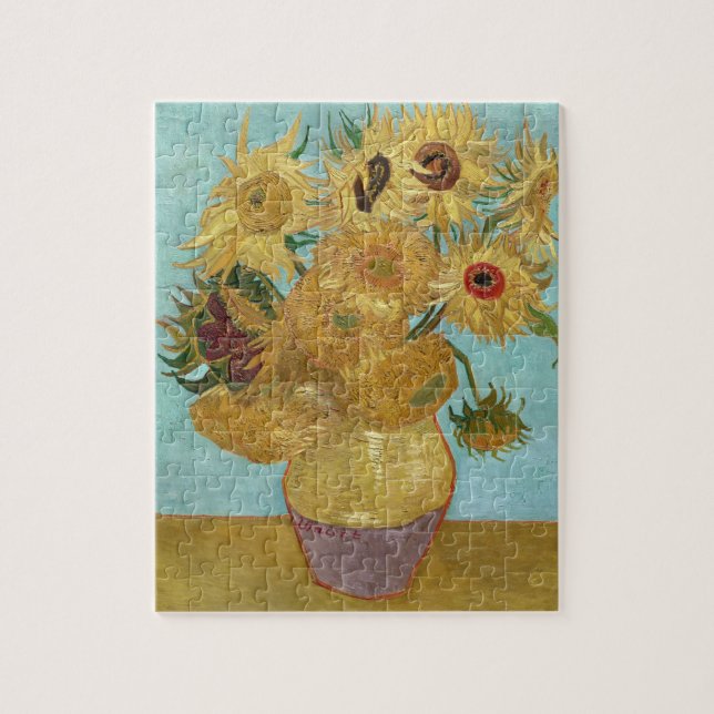 Puzzle Tournesols de Van Gogh - Impressionnisme Bleu et J (Vertical)
