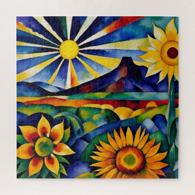 Puzzle Tournesols du matin (Vertical)