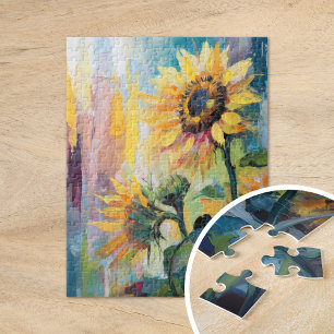 Puzzle Tournesols Peinture Abstraite Florale moderne