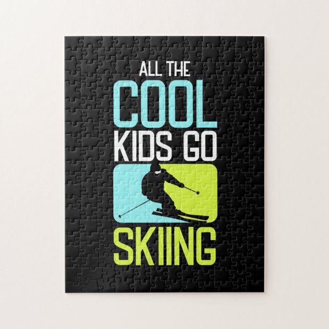 Puzzle Tous Les Enfants Cool Passez Au Ski (Vertical)