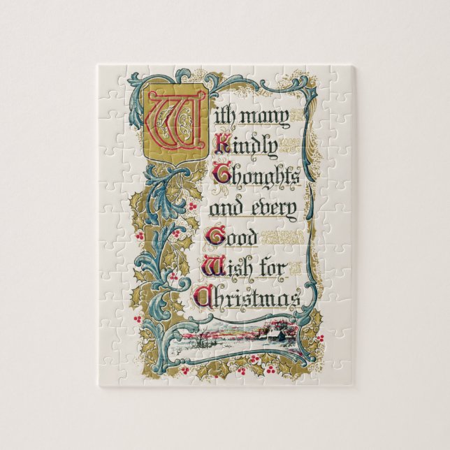 Puzzle Tous mes vœux pour Noël (Vertical)