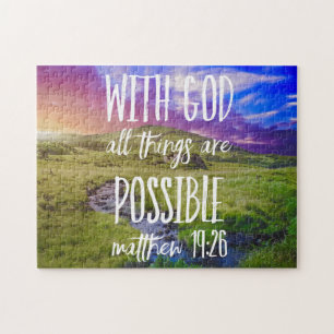 Puzzle Tout Est Possible Bible Verse Christian