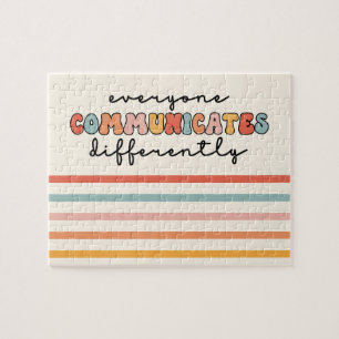 Puzzle Tout Le Monde Coloré Communique Différemment