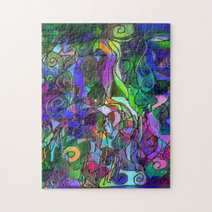 Puzzle Toutes les couleurs avec des tourbillons et des li