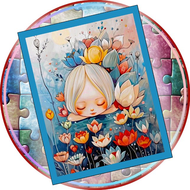 PUZZLE - Toutes les jolies fleurs (taille enfant) (A Jigsaw Puzzle entitled "All the Pretty Flowers"'. Several sizes and piece count available.)