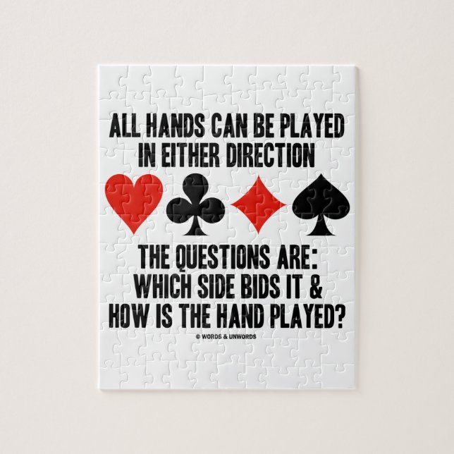 Puzzle Toutes les mains (de pont) peuvent être jouées (Vertical)