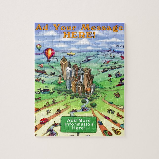 Puzzle Toutes les routes mènent à Atlanta Georgia (Vertical)