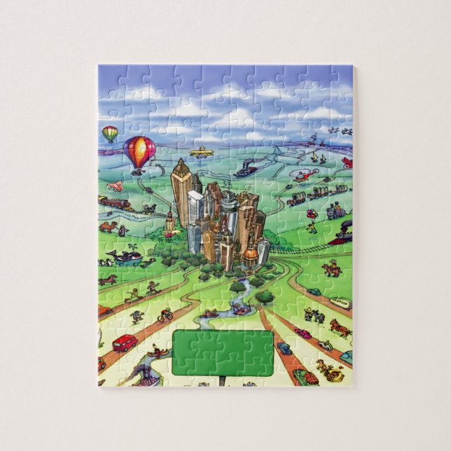 Puzzle Toutes les routes mènent à Atlanta la Géorgie (Vertical)