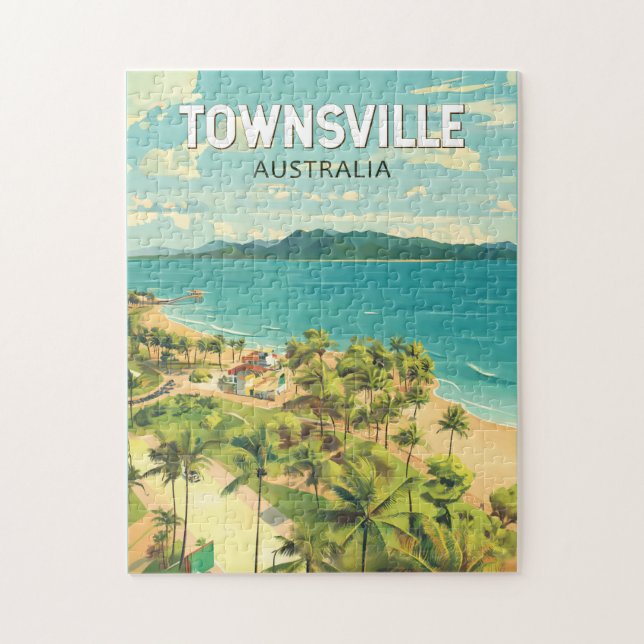 Puzzle Townsville Australie Travel Art Vintage (Vertical)