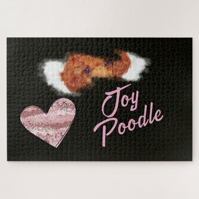 Puzzle Toy Poodle Eyes Solid Color 1000 pièce (Horizontal)