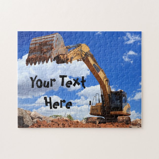 Puzzle Tracteur de construction de message personnalisé (Horizontal)