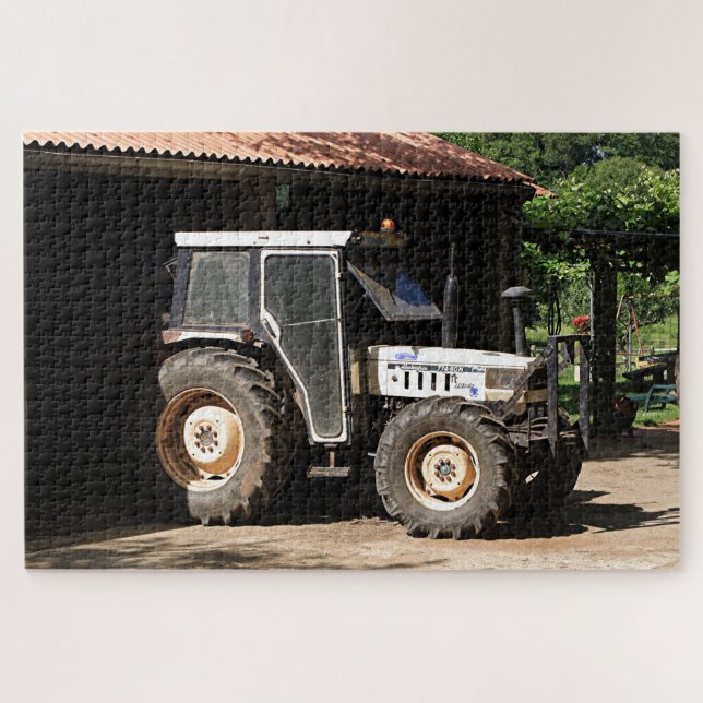 Puzzle tracteur gris, El Camino, Espagne (Horizontal)