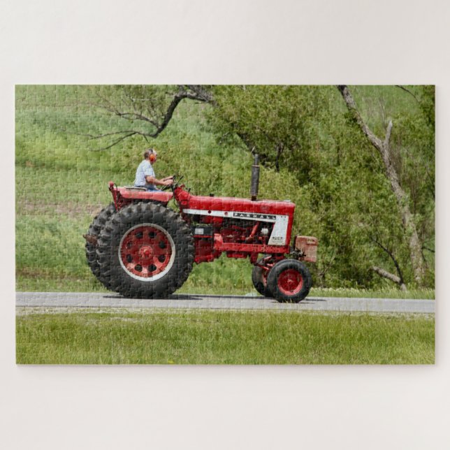 Puzzle Tracteur rouge (Horizontal)