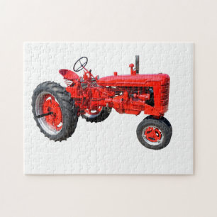 Puzzle Tracteur rouge restauré