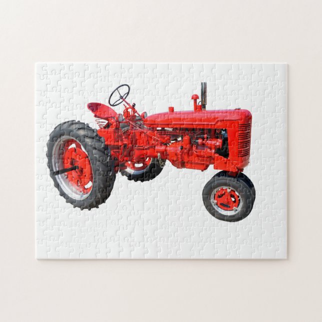 Puzzle Tracteur rouge restauré (Horizontal)