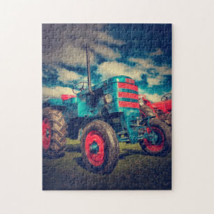 Créez ce joli puzzle maquette en forme de tracteur !