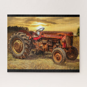 Puzzle Tracteur vintage Red Farm