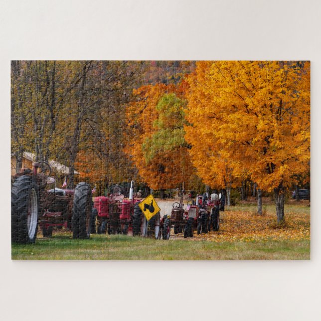 Puzzle Tracteurs en mode Automne (Horizontal)