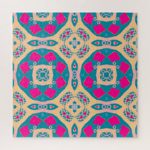 Puzzle Traditionnel, patchwork péruvien, motif de tuiles