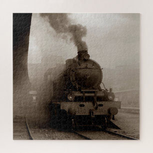 Puzzle Train à vapeur de locomotive vintage ferroviaire