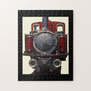 Puzzle Train Bleu Et Rouge
