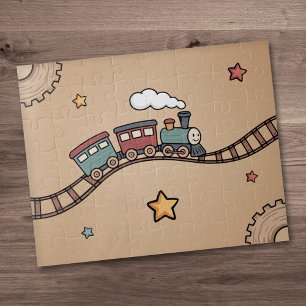 Puzzle Train en bois