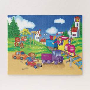Puzzle train et voiture