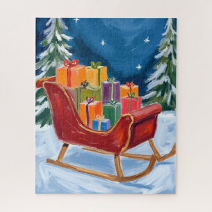 Puzzle Traîneau du Père Noël Joyeux Noël 