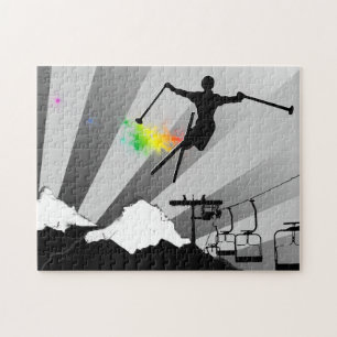 Puzzle traînée de poudre de ski