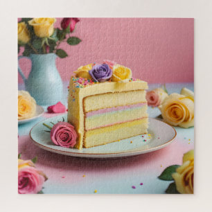 Puzzle Tranche de gâteau d'anniversaire