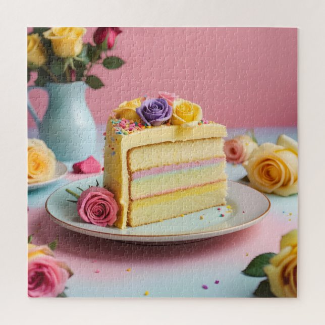 Puzzle Tranche de gâteau d'anniversaire (Vertical)
